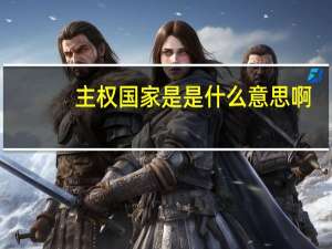 主权国家是是什么意思啊