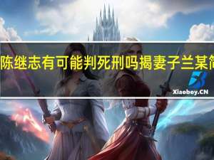 主犯陈某志能判几年 陈继志有可能判死刑吗揭妻子兰某简历具体情况详细内容介绍