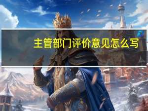 主管部门评价意见怎么写