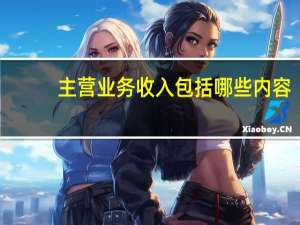 主营业务收入包括哪些内容