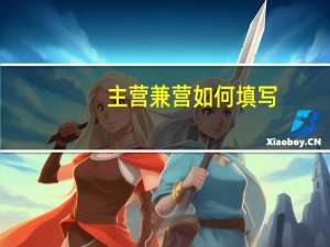 主营兼营如何填写