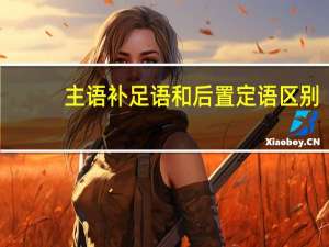 主语补足语和后置定语区别