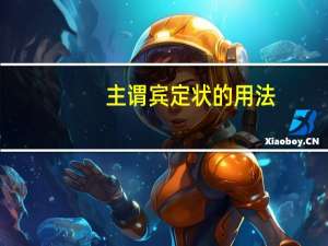 主谓宾定状的用法