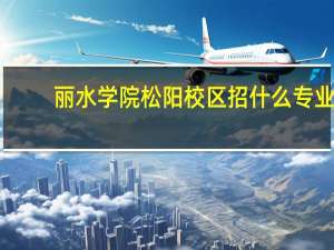 丽水学院松阳校区招什么专业