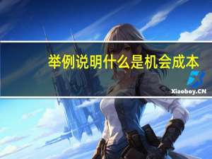 举例说明什么是机会成本