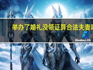 举办了婚礼没领证算合法夫妻吗