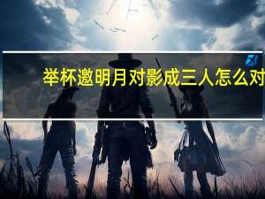举杯邀明月对影成三人怎么对