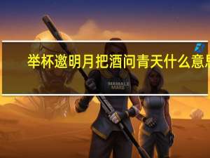 举杯邀明月把酒问青天什么意思