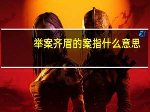 举案齐眉的案指什么意思