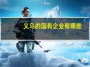 义乌的国有企业有哪些