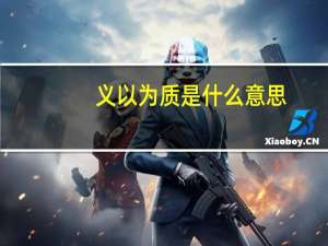 义以为质是什么意思
