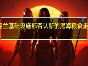 乌克兰基础设施部否认新的黑海粮食走廊被暂停