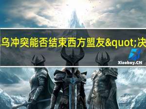 乌总统谈俄乌冲突能否结束 西方盟友"决心"成关键