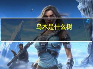 乌木是什么树