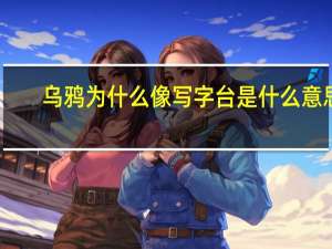 乌鸦为什么像写字台是什么意思