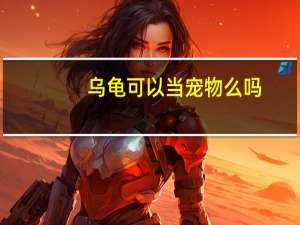 乌龟可以当宠物么吗