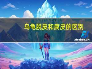 乌龟脱皮和腐皮的区别
