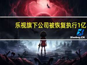 乐视旗下公司被恢复执行1亿