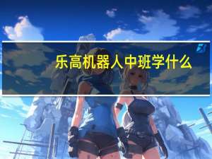 乐高机器人中班学什么