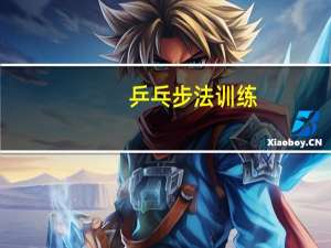 乒乓步法训练