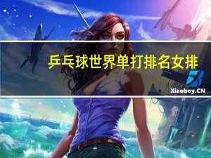 乒乓球世界单打排名女排