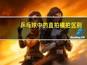 乒乓球中的直拍横拍区别