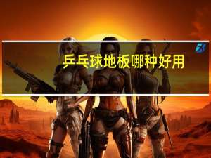 乒乓球地板哪种好用
