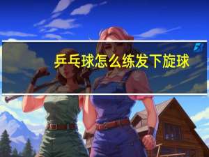 乒乓球怎么练发下旋球