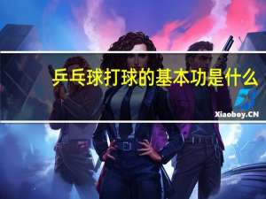 乒乓球打球的基本功是什么