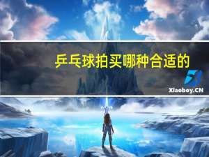 乒乓球拍买哪种合适的