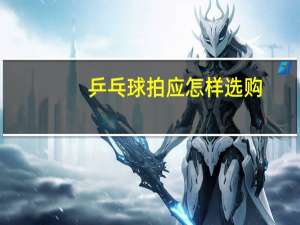 乒乓球拍应怎样选购