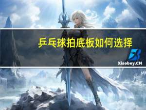 乒乓球拍底板如何选择