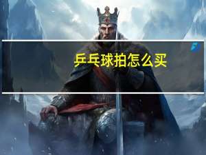 乒乓球拍怎么买