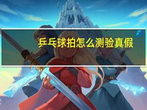 乒乓球拍怎么测验真假
