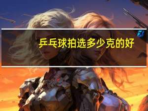 乒乓球拍选多少克的好