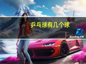 乒乓球有几个球