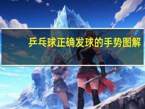 乒乓球正确发球的手势图解