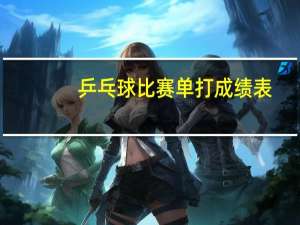 乒乓球比赛单打成绩表