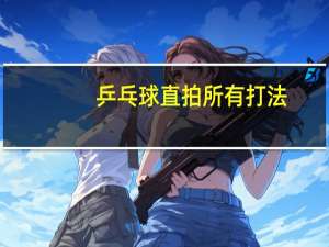 乒乓球直拍所有打法