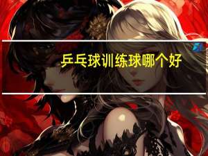 乒乓球训练球哪个好