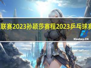 乒超联赛2023孙颖莎赛程 2023乒乓球赛事一览表