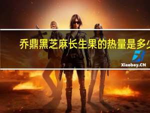 乔鼎 黑芝麻长生果的热量是多少