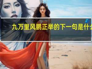 九万里风鹏正举的下一句是什么