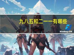 九八五和二一一有哪些