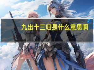 九出十三归是什么意思啊（九出十三归是什么意思）