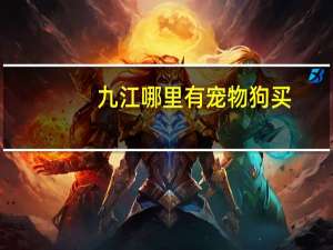 九江哪里有宠物狗买