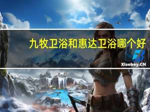 九牧卫浴和惠达卫浴哪个好