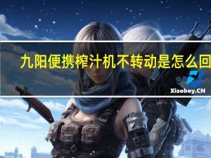 九阳便携榨汁机不转动是怎么回事（九阳榨汁机哪款好）