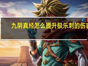 九阴真经怎么提升极乐刺的伤害