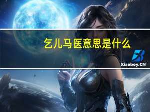 乞儿马医意思是什么
